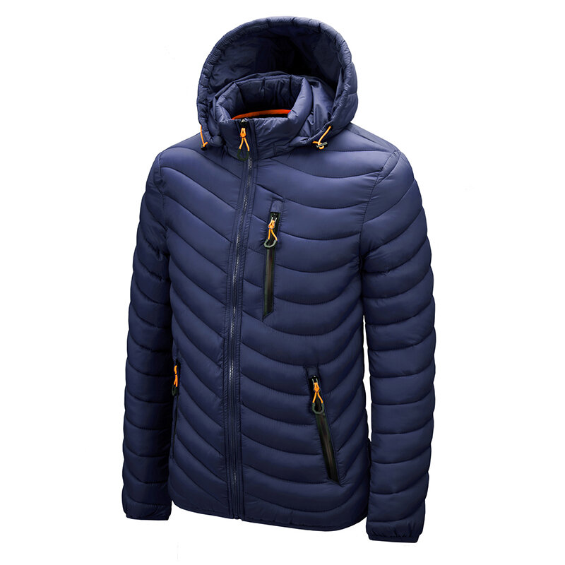CHAIFENKO-Parka com capuz grosso impermeável masculina, jaqueta justa, casaco quente, moda casual, outono, inverno, novidade, 2022