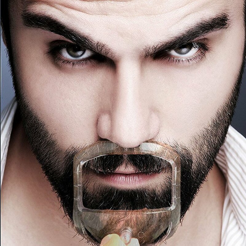 Transparent Beard Styler Beard Shape Ruler Goatee Beard Shaper Outline Professional Fashion 5Pcs/Set