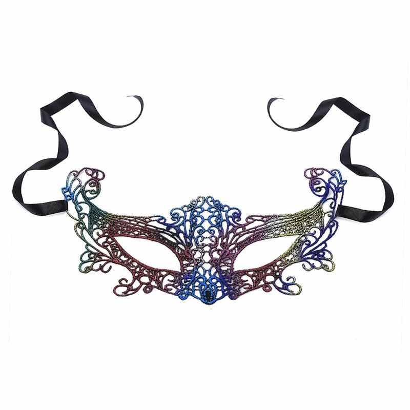 Trendy Charming Women Lace Eye Mask Foxes Decoration Halloween Venetian Costumes Carnival Lace Mask For Female