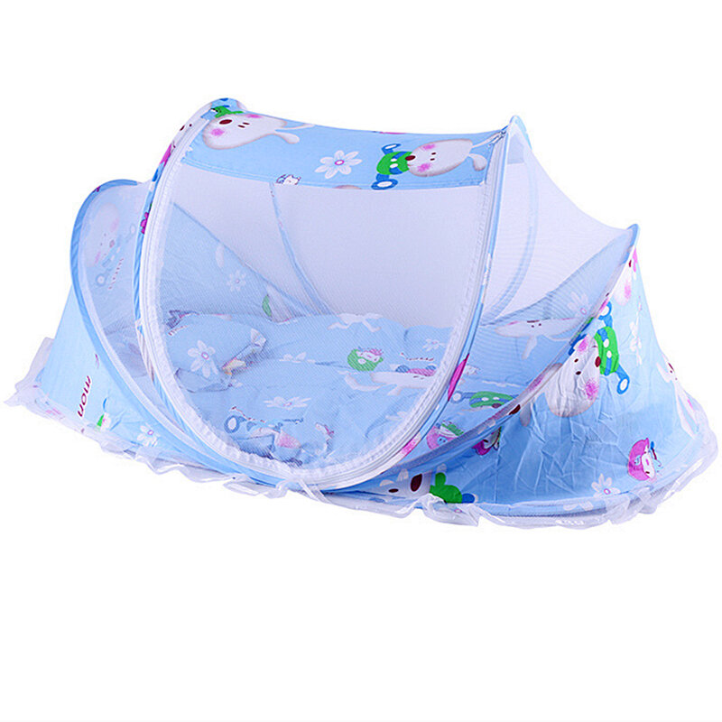 0-24 miesięcy pościel dla niemowląt siatka łóżeczko składane moskitiery dla niemowląt z materacem poduszka muzyczna lub mata chłodząca poduszka