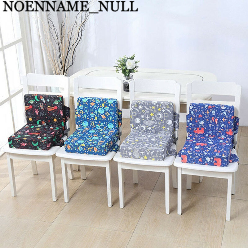 Cuscino per seggiolone portatile in pelle PU Booster sala da pranzo cuscino per sedile in spugna staccabile regolabile per bambini neonati