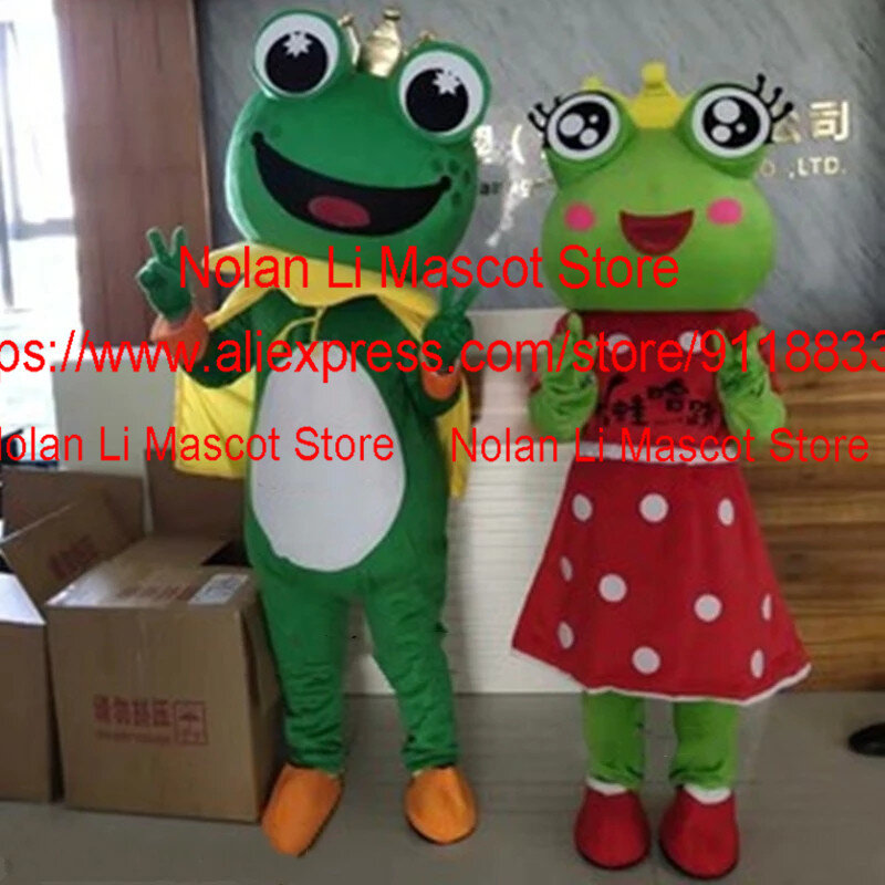 Heißer Verkauf Frosch Maskottchen Kostüm Zeichentrick figur Cosplay Kostüm Geburtstags feier lustige Kleidung Weihnachts geschenk