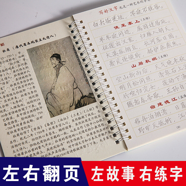 New Hot 6 pz/set 3D caratteri cinesi riutilizzabili Groove calligrafia quaderno penna cancellabile impara hanzi adulti libri di scrittura artistica