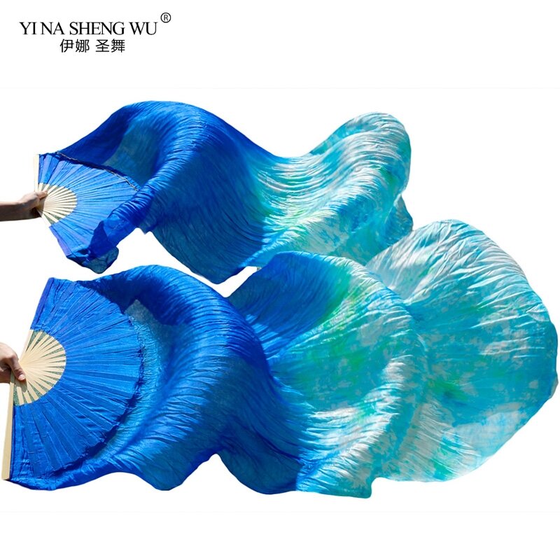 Высококачественные вееры из 100% натурального шелка, 1 шт., для правой руки, цветные вееры ручной работы, принадлежности для танца живота