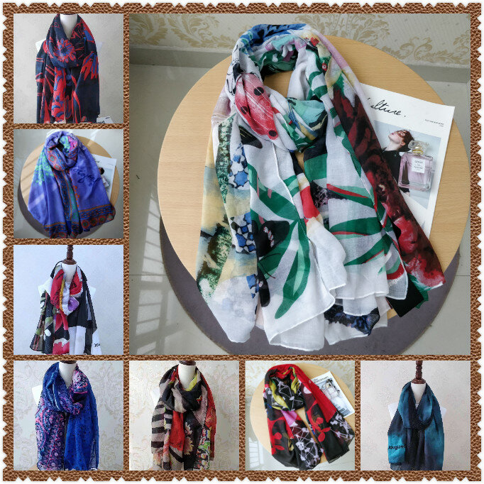 D spain and the United States fashion scarf women printing color scarf big square designer head scarf Sell like hot cakes