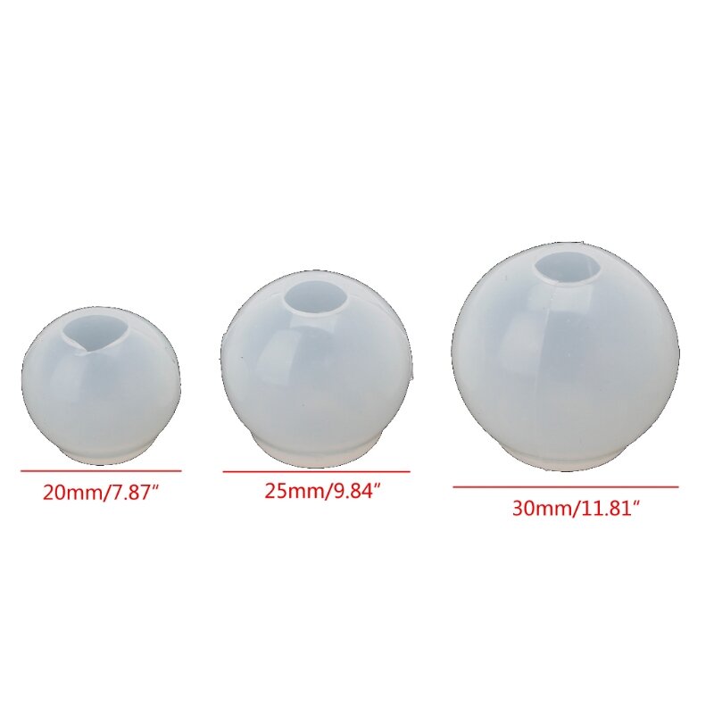 Molde de silicone para pingente de resina epóxi, 20, 25, 30mm, resina epóxi, ferramentas para fazer jóias, moagem livre para design criativo