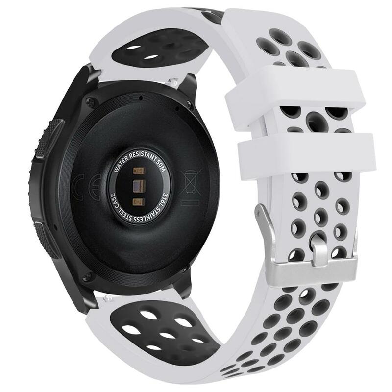 Bracelet Sport en Silicone pour Samsung Galaxy Watch, 22mm 46mm Gear S3 classic Huawei, bracelet de rechange, 91012