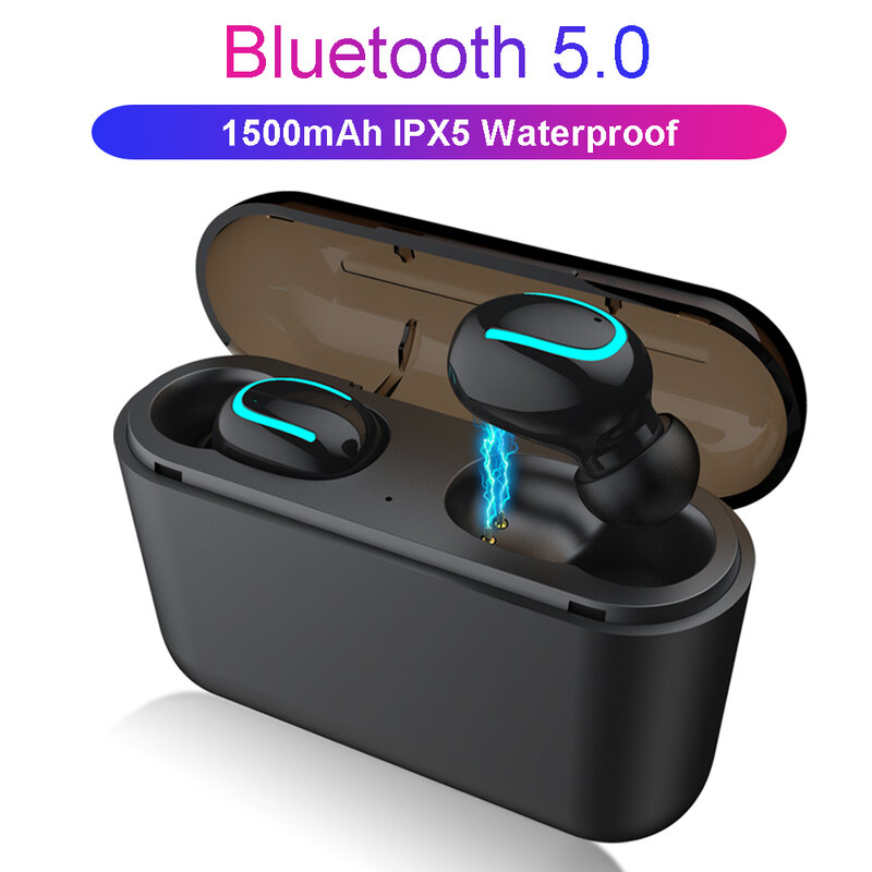 Słuchawki Bluetooth 5.0 TWS słuchawki bezprzewodowe słuchawki Bluetooth zestaw głośnomówiący słuchawki słuchawki sportowe gamingowy zestaw słuchawkowy telefon PK HBQ