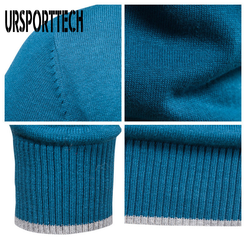 Мужской свитер из 100% хлопка, пуловер с V-образным вырезом, однотонный осенний облегающий свитер с длинным рукавом, мужская повседневная одежда, новинка 2024