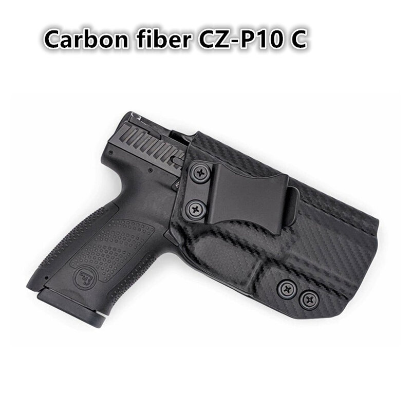 Carbon Fiber Kydex Iwb Holster Voor Cz P07 P09 P10 C F Sc Sub Compact Full Size Mag Carrier Houders oplader Port Binnenkant Carry