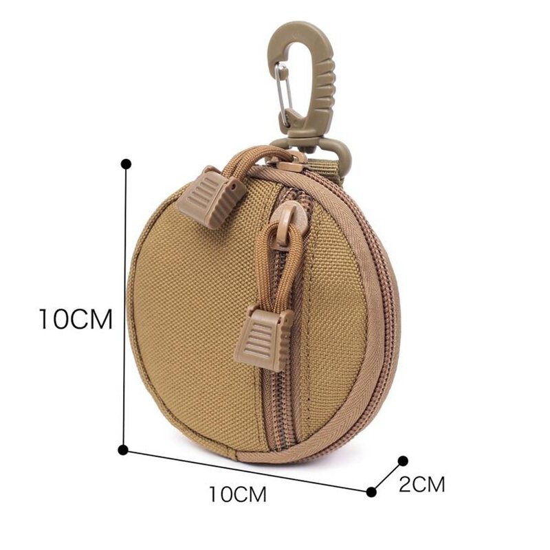 Portafoglio tattico EDC tasca portachiavi portamonete in Nylon portamonete vita portachiavi cerniera auricolare borsa utilità esterna borsa funzionale