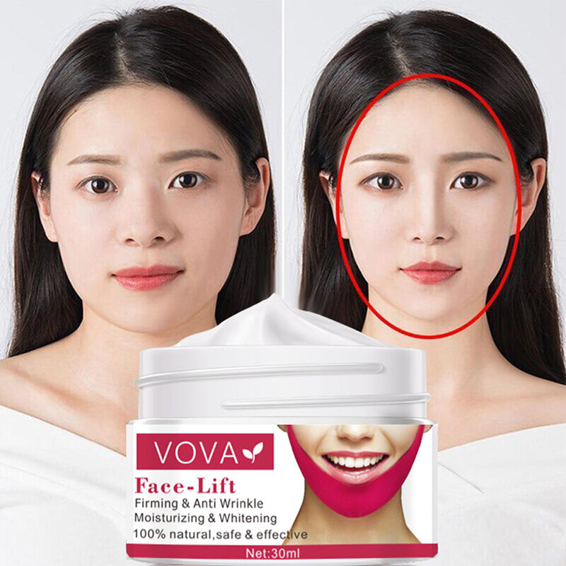 30ML Face Lifting Slimming Cream Facial Firming Powerful V-Line Moisturizing Anti-Wrinkle Anti-Aging Facial Cream Skin Care