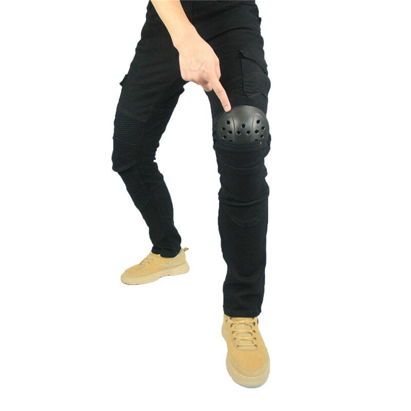 Jeans de equitação de veludo, calças de caxemira resistentes a drop com engrenagens protetoras, ATV, snowmobile, moto, UGB06, inverno