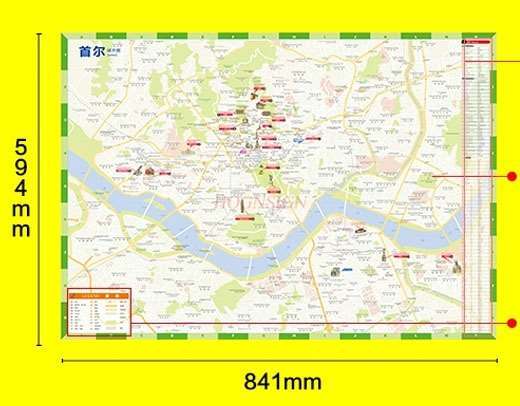 Дорожная карта из сеула-транспортные достопримечательности из Китая и Англии, транспортные средства для покупок, практичная информация