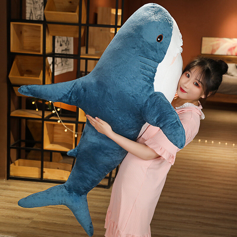 Ogromne rekiny pluszowe zabawki miękkie wypchane zwierzę lalka poduszka do czytania na prezenty urodzinowe Kawaii Speelgoed zabawki dla dziewczynek dzieci