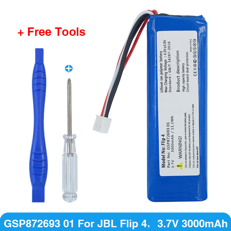 OHD 3000mAh High Quality Battery GSP872693 01 For JBL Flip 4, Flip 4 Special Edition