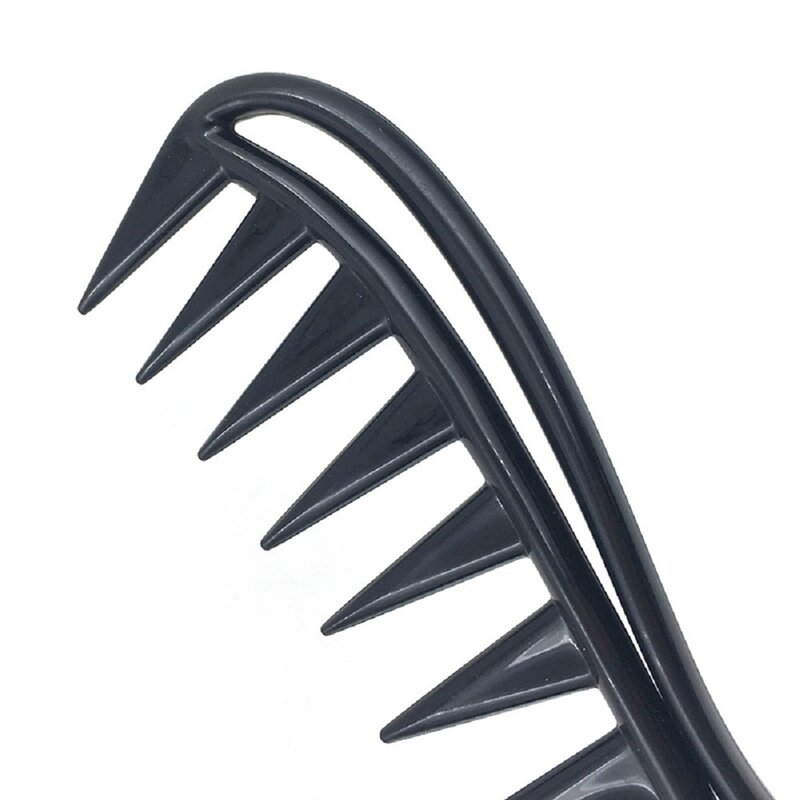 1pc dente largo tubarão pente de plástico detangler encaracolado cabeleireiro pente massagem para o estilo do cabelo ferramenta para cabelo ondulado