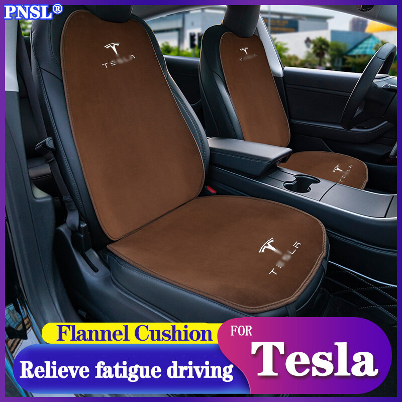 PNSL car Seat Cover Protector Front Rear Seat Backrest Cushion Pad Mat for Tesla Model 3 S Y X  Roadster Cybertruck series