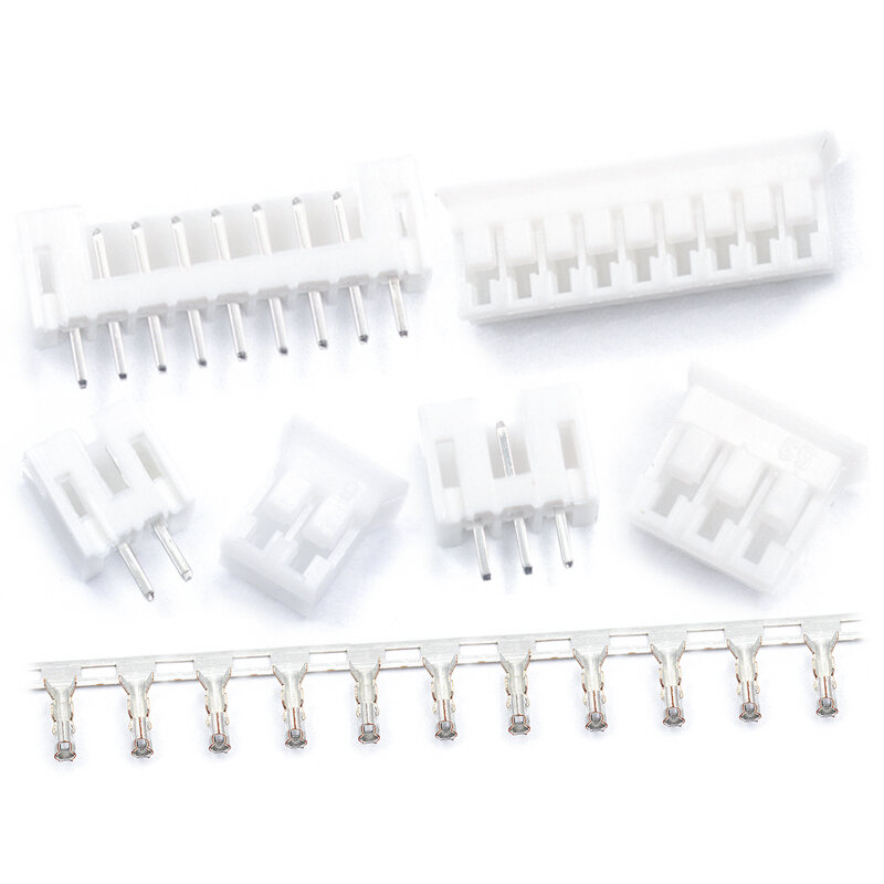 10set/sets PH2.0 connector pitch 2.0MM connector plug + straight needle seat + terminal 2P / 3 / 8-16P curved needle seat