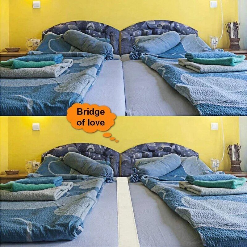 เตียงสะพาน Twin King Converter ชุดที่นอนปรับสำหรับเตียง BedspaceFiller เตียงคู่ Connector