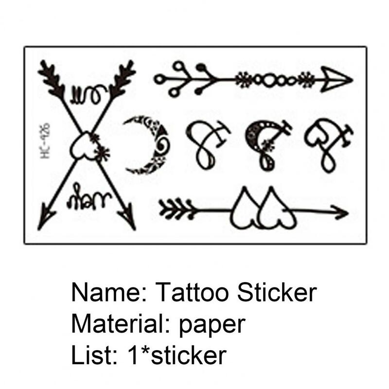 Adesivi per tatuaggi temporanei adesivi per tatuaggi carini impermeabili a lunga durata con braccio in carta rinfrescante per esterno