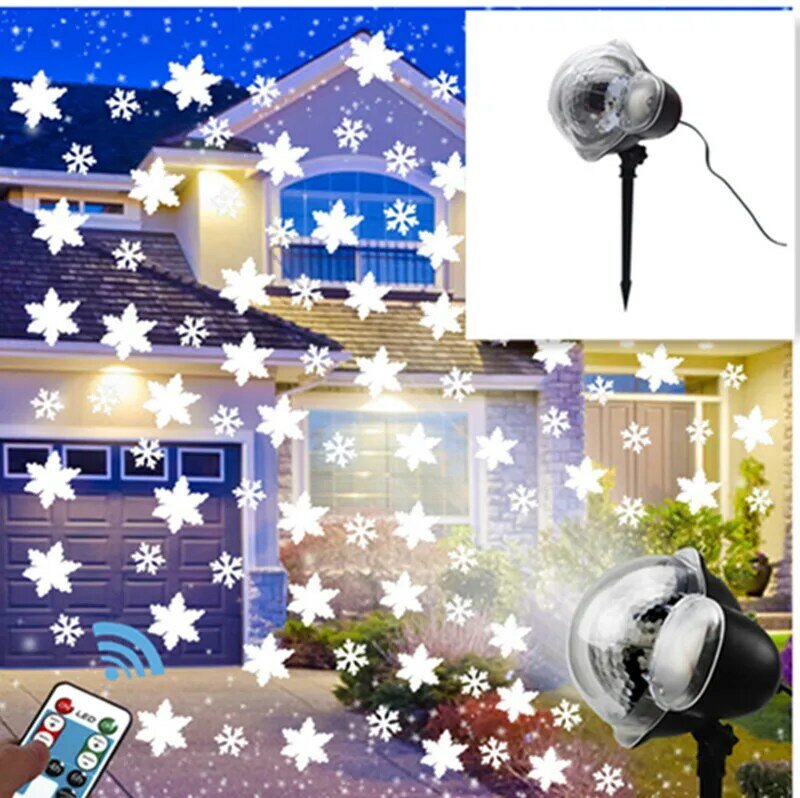 Proiettore per nevicate lampada da palcoscenico a LED lampada da prato a LED impermeabile per esterni lampada da proiettore Laser da giardino in movimento per la parte di natale