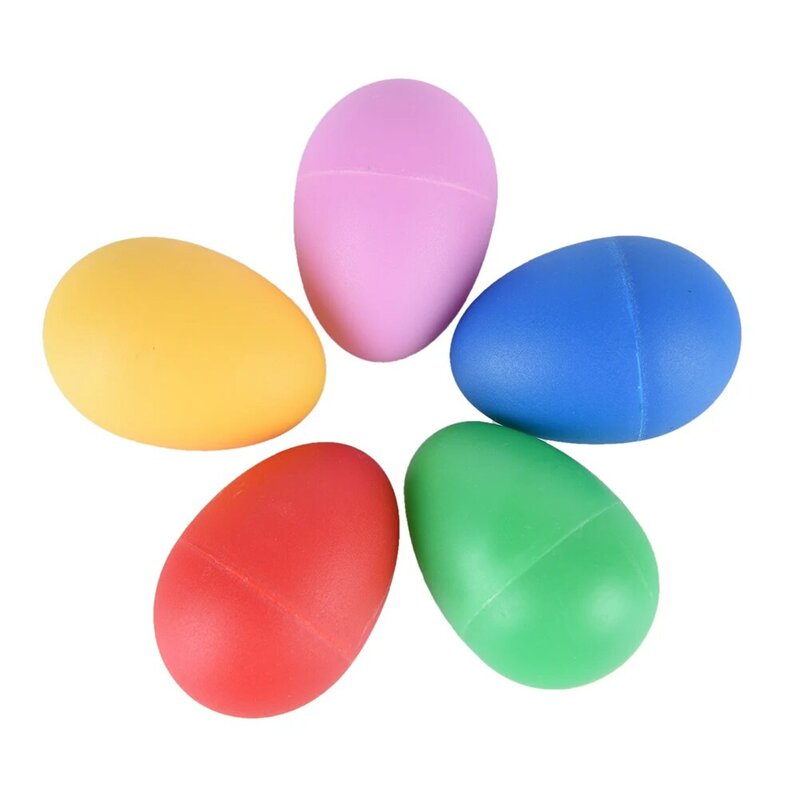 Accessori per strumenti musicali uova sonore colorate Shaker marejpercussione rosso blu giallo rosa 5 colori