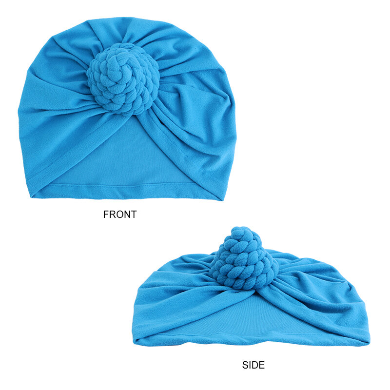 Fashion Braids Knot Turban Hats Hijab Solid Color Soft Muslim Cap Headscarf Headwraps For Women bandana mask Hair Accessories