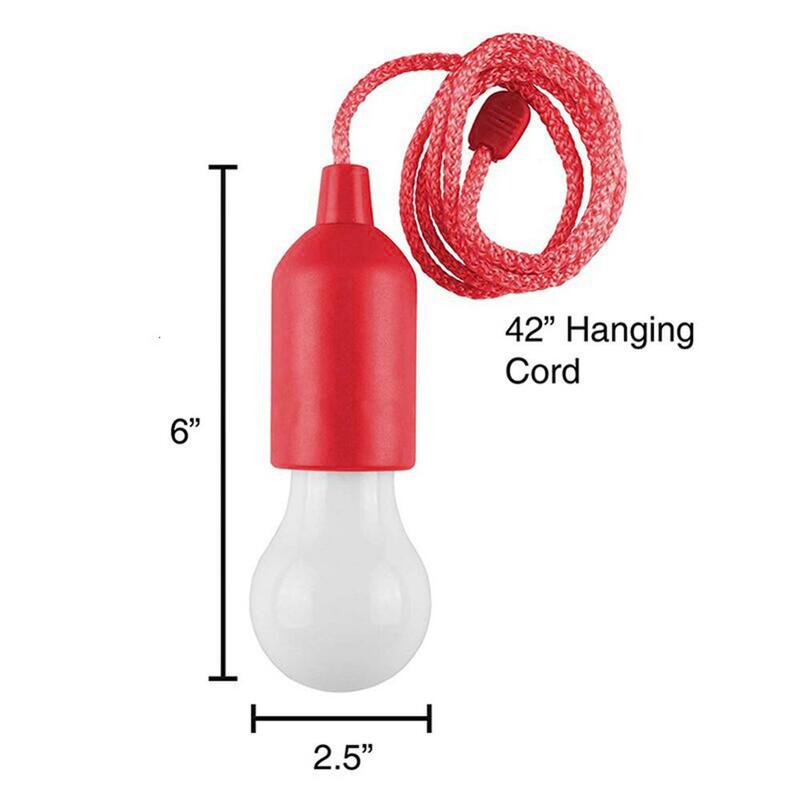 Lámpara con tirador de 7 colores, bombilla LED colgante, bombilla con batería, colorida, tira de bombillas, luz blanca, 3 pilas AAA