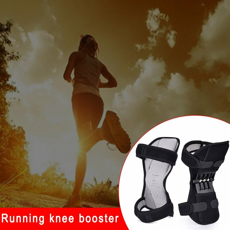 1 stücke Gemeinsame Unterstützung Gerät Brace Knie Pads Booster Lift Squat Sport Power Frühling Kraft Lauf Knie Booster