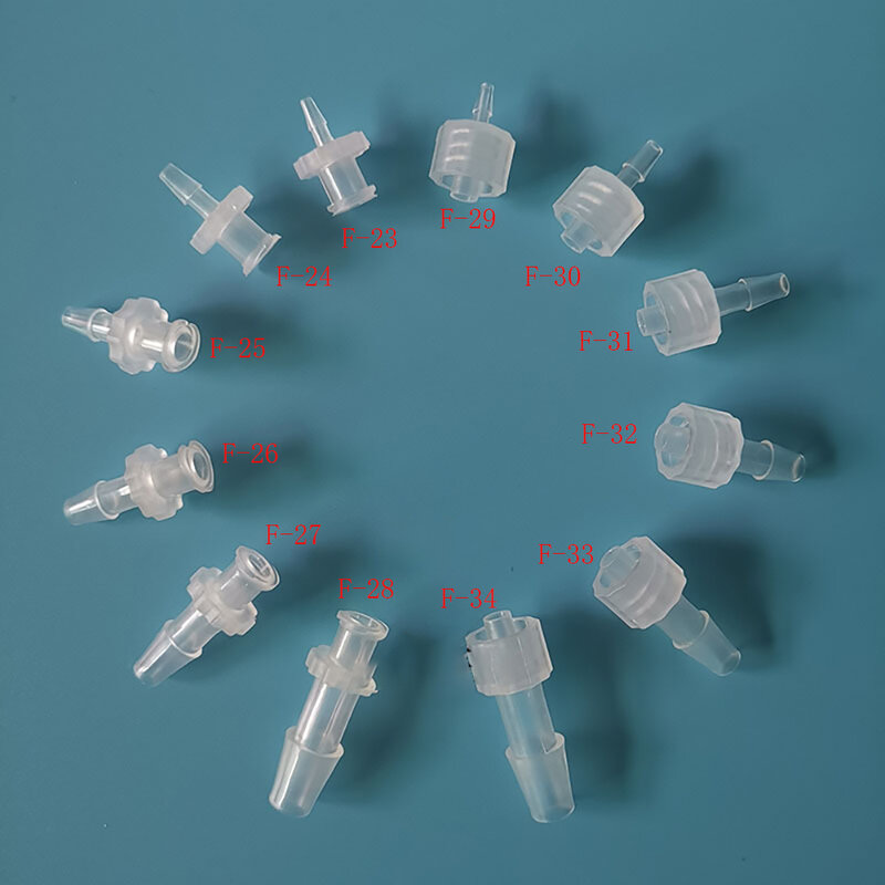 Luer Adaptor Kunci PP Plastik Pipa Udara Mengeluarkan Lem Sub-kemasan Konektor Pemasangan Barel Jarum Suntik