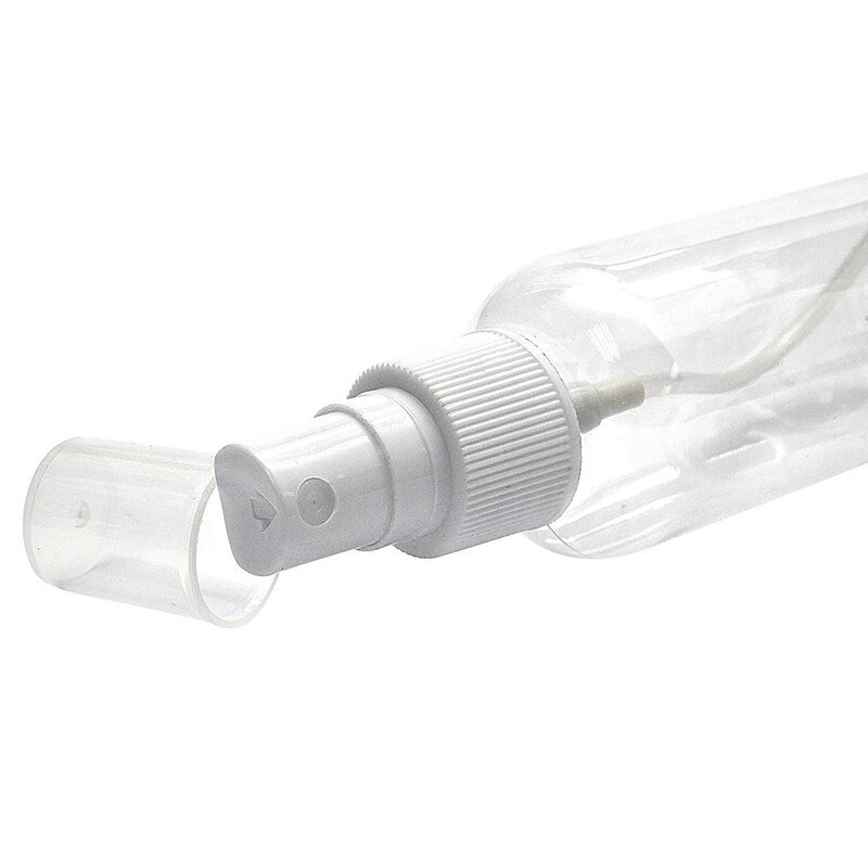 Garrafa plástica clara do pulverizador da névoa dos pces 20 30 ml (1oz), garrafa transparente do curso, garrafa recarregável portátil do pulverizador do pulverizador do pulverizador para o curso,