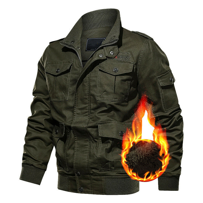 Parca de algodão térmico para homens, jaqueta quente de lã grossa, sobretudo casual plus size 6xl