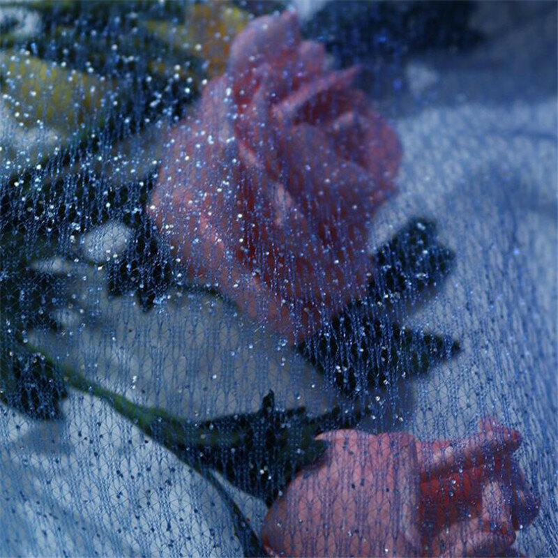 Bronzant tissu étoile ciel jupe gaze bricolage artisanat Sequin Polyester tissu robe de mariée décoration de fête Patchwork tissu