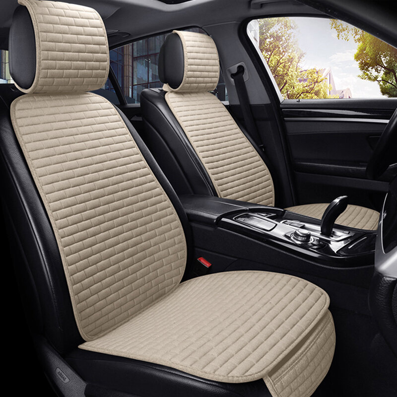 Linho capa de assento do carro protetor de linho assento dianteiro voltar almofada almofada volta acessórios do carro adequado para todos os modelos