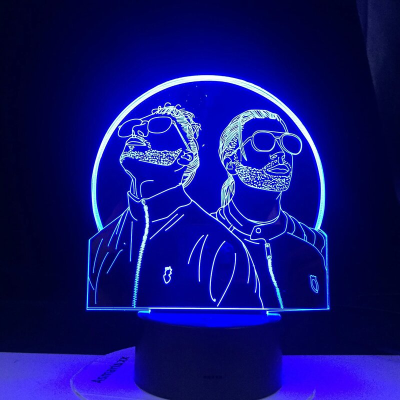 Francuski Rap Group PNL 3d lampka nocna Led zmiana koloru lampka nocna oświetlenie sypialni dla fanów niespodzianka prezenty szybka usługa Dropship