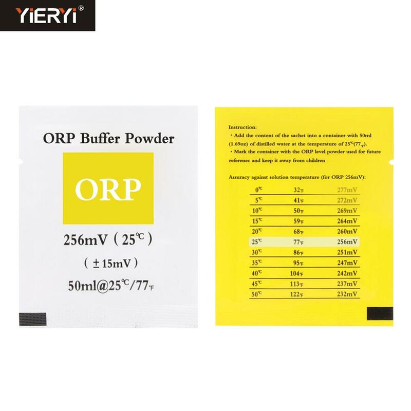 Yieryi 1/5/10/30 pces orp calibração amortecedor pó orp tester correção solução pó 256mv padrão