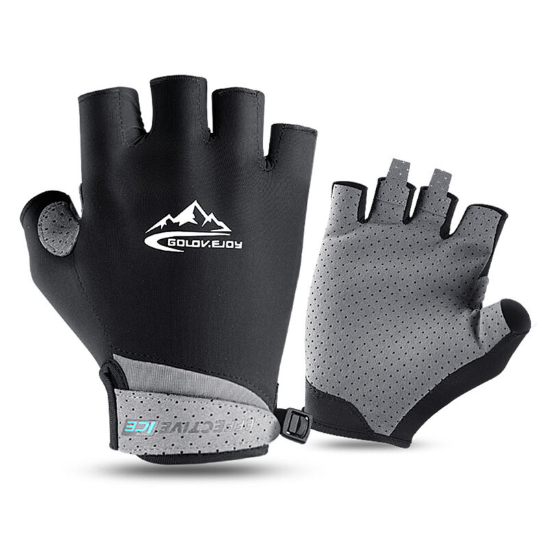 Cycling Non-Slip Breathable Bike Bicycle Gloves Men Women Summer Bicycle Ice Silk Gloves Mountain Bicycle Half Finger Gloves