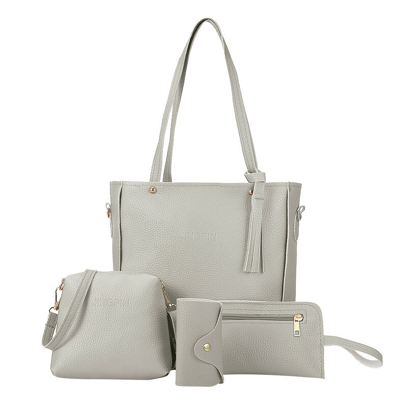 Женская сумка 2019, новая мода, четыре части, сумка через плечо, деловая сумка, кошелек, сумочка, держатель для карт, cartera mujer portefeuille femme F1