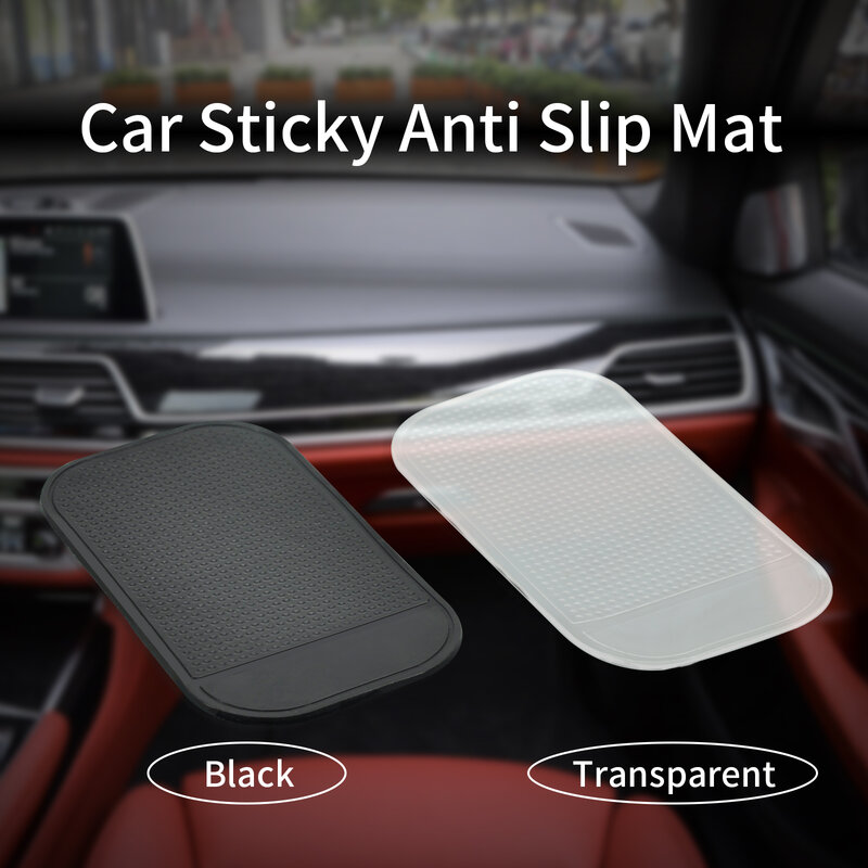 Alfombrilla adhesiva antideslizante para salpicadero de coche, soporte para teléfono móvil, negro transparente, Mp3mp4, GPS, moneda