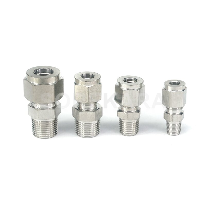 1/8 "1/4" 3/8 "1/2" Bspt Man Fit Od Tube 1/8 "1/4" 3/8 "1/2" 3/4 "1" Inch 304 Rvs Mouw Beentje Connector Adapter