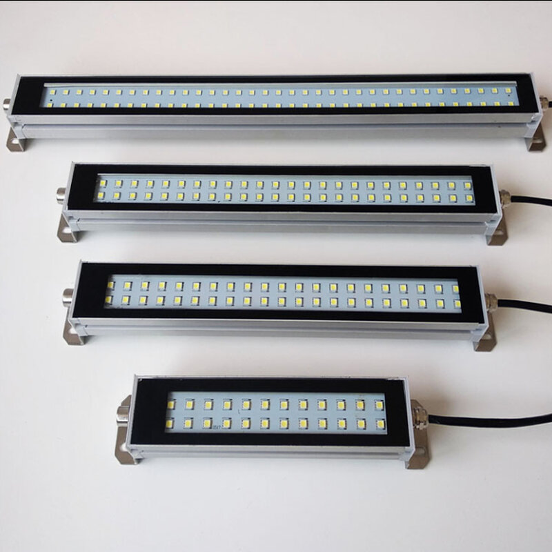 Lampu Industri LED Bengkel Tahan Air Tahan Minyak Tahan Debu Lampu CNC 22-53CM 110V 220V 24V 36V Lampu Alat Kerja Mesin LED