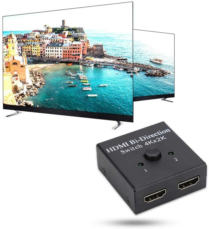 HDMI Switcher with HDMI Port Support 3D up to 1080P and 4Kx2K Resolution 5.1Gbps HDMI Selector Bidirectional Plug and Play