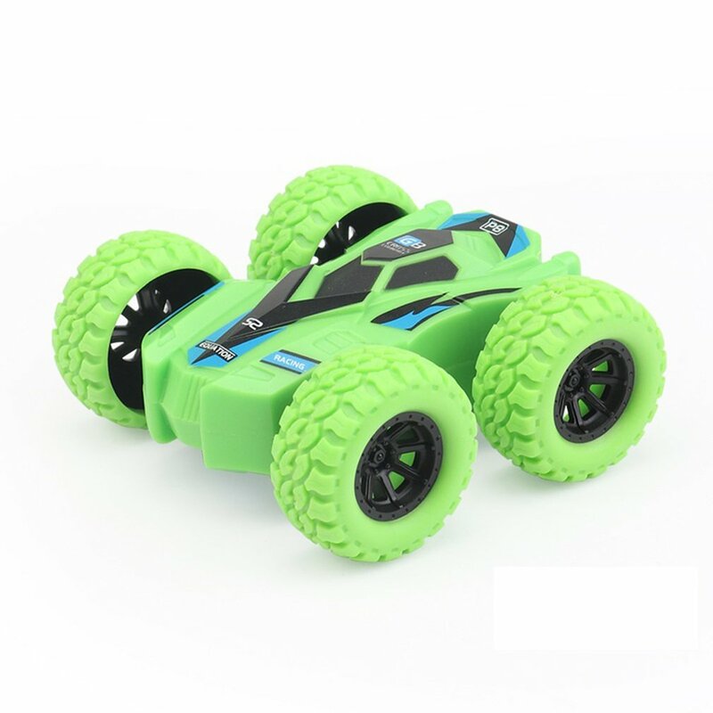 Camión de inercia de doble cara para niños, coche de juguete giratorio, resistente a caídas, 360