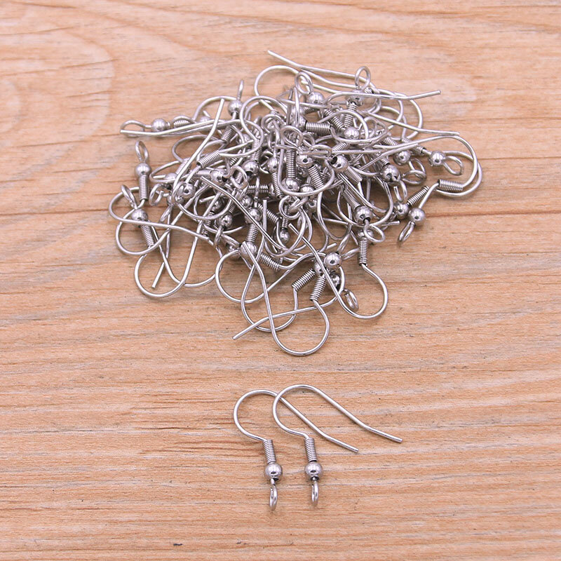 50 Pçs/lote Mix 12 Estilos Brinco De Aço Inoxidável Gancho Ear Wire Findings Para DIY Jóias Fazendo Acessórios