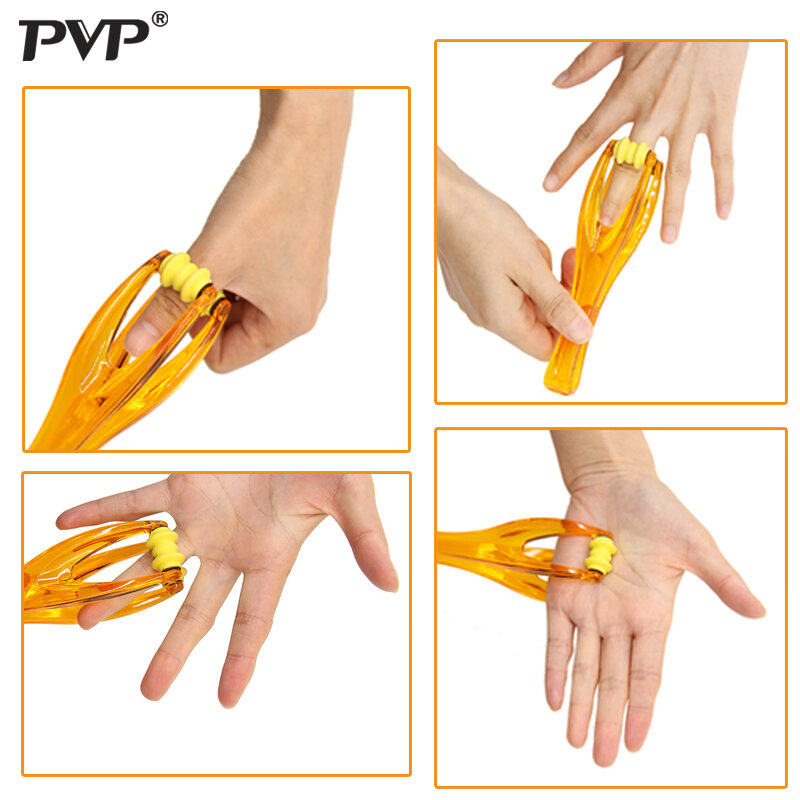 New Arrival 1 Pcs Hand Finger Massager Acupressure Dual Roller Joint Relaxing Beauty Plastic Massage Tool for Blood Circulation