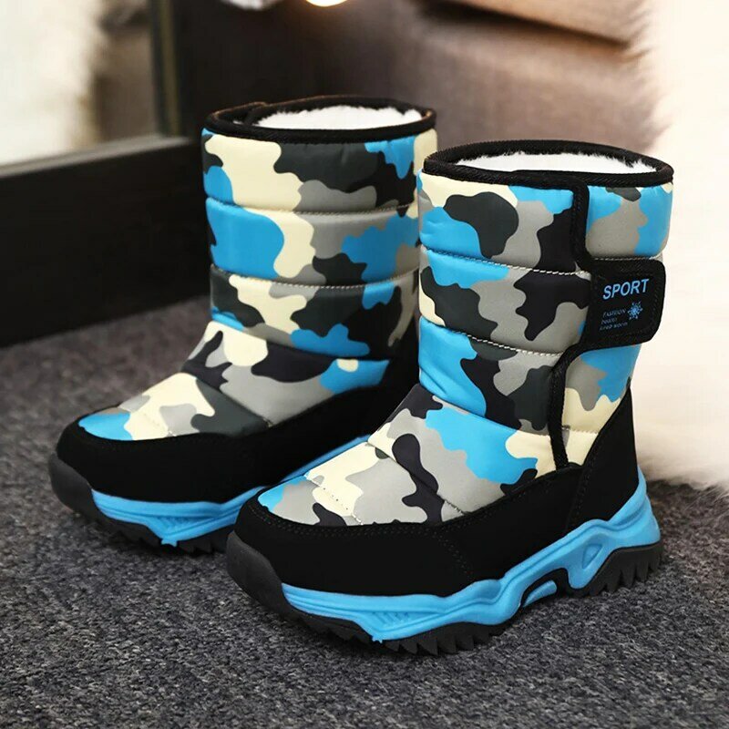 Sepatu Musim Dingin Sepatu Salju Anak-anak untuk Anak Perempuan Karet Anak-anak Balita Anak Laki-laki 2021 Musim Gugur Kasual Hangat Mode Sneakers Katun Tahan Air