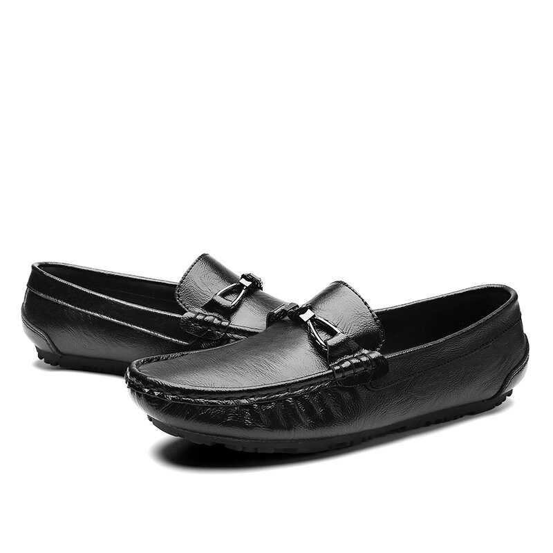 Sepatu Kulit Kasual Pria, Sepatu Peas Bersol Lembut Cocok untuk Pria Musim Gugur, Sepatu Pria, Pakaian Formal, Bisnis Inggris