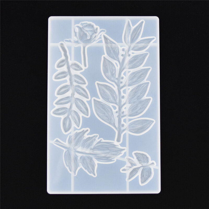 SNASAN daun bunga mawar cetakan silikon nanas Resin UV epoksi Resin silikon kerajinan dekoratif bahan buatan tangan DIY