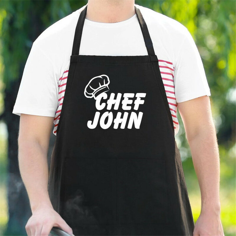 Avental personalizado Custom Your Apron Grill Kitchen Chef Apron Profissional para churrasco, cozimento, cozinhar para homens Mulheres